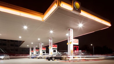 Shell pecten la nuit