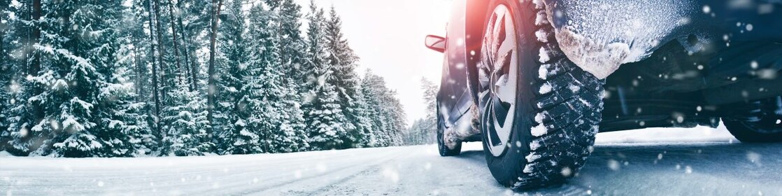 Car standing in snow