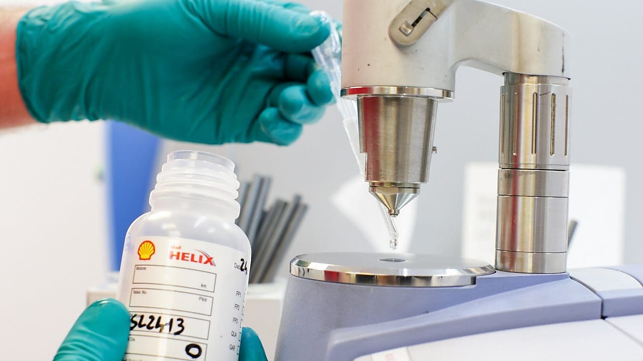 testing shell helix in lab