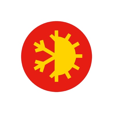 A red jeep splashes through a riverbed, indicating the extreme temperature performance product benefit