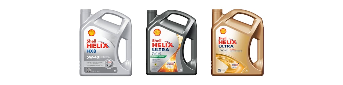 Gamme d'huiles moteur Shell Helix 100% synthétiques